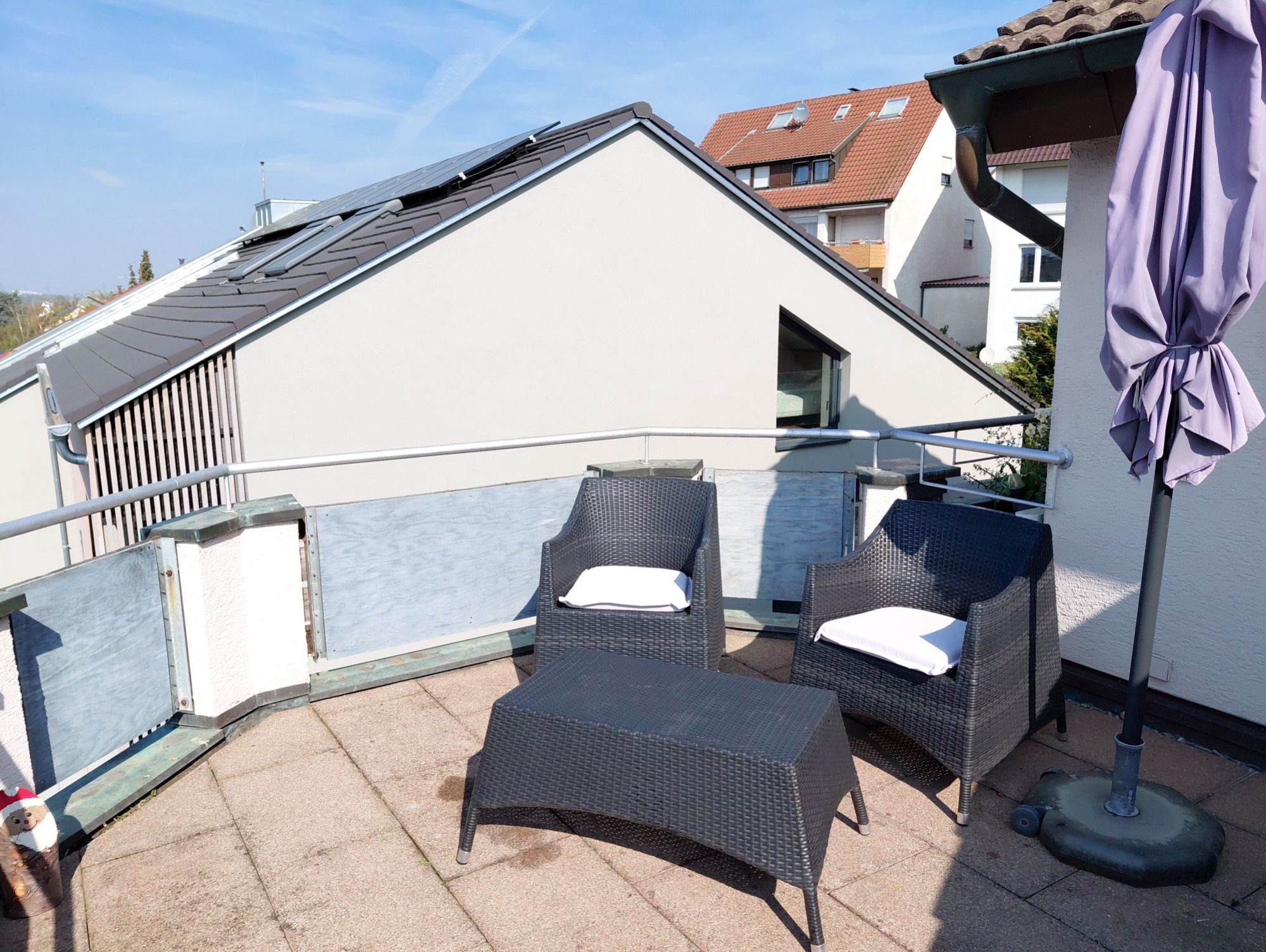 Balkon der möblierten Wohnung in Fellbach
