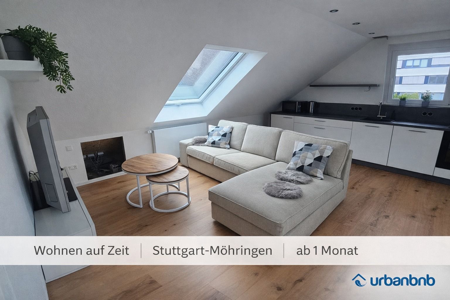 Wohnen auf Zeit in Stuttgart-Möhringen – möblierte 2-Zimmerwohnung
