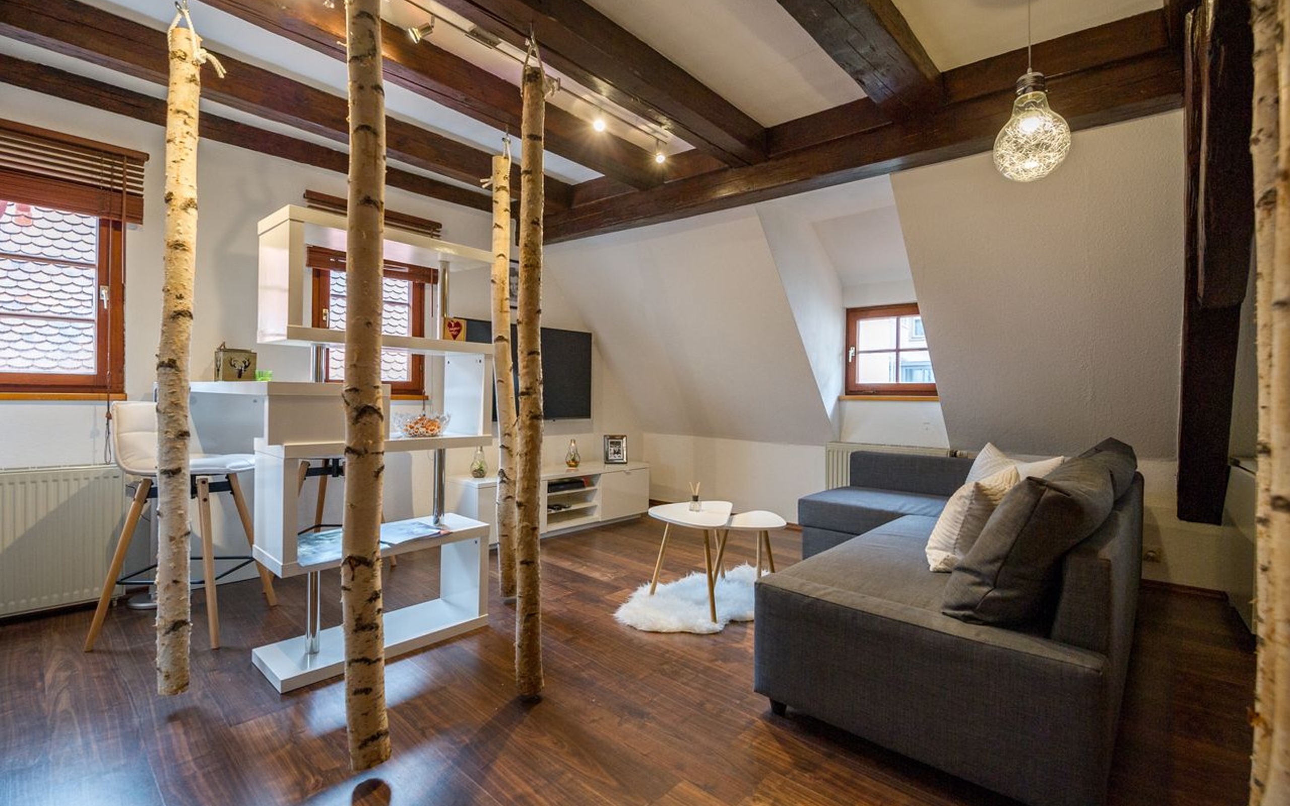 Living area of the maisonette apartment in Rottweil's Badgasse