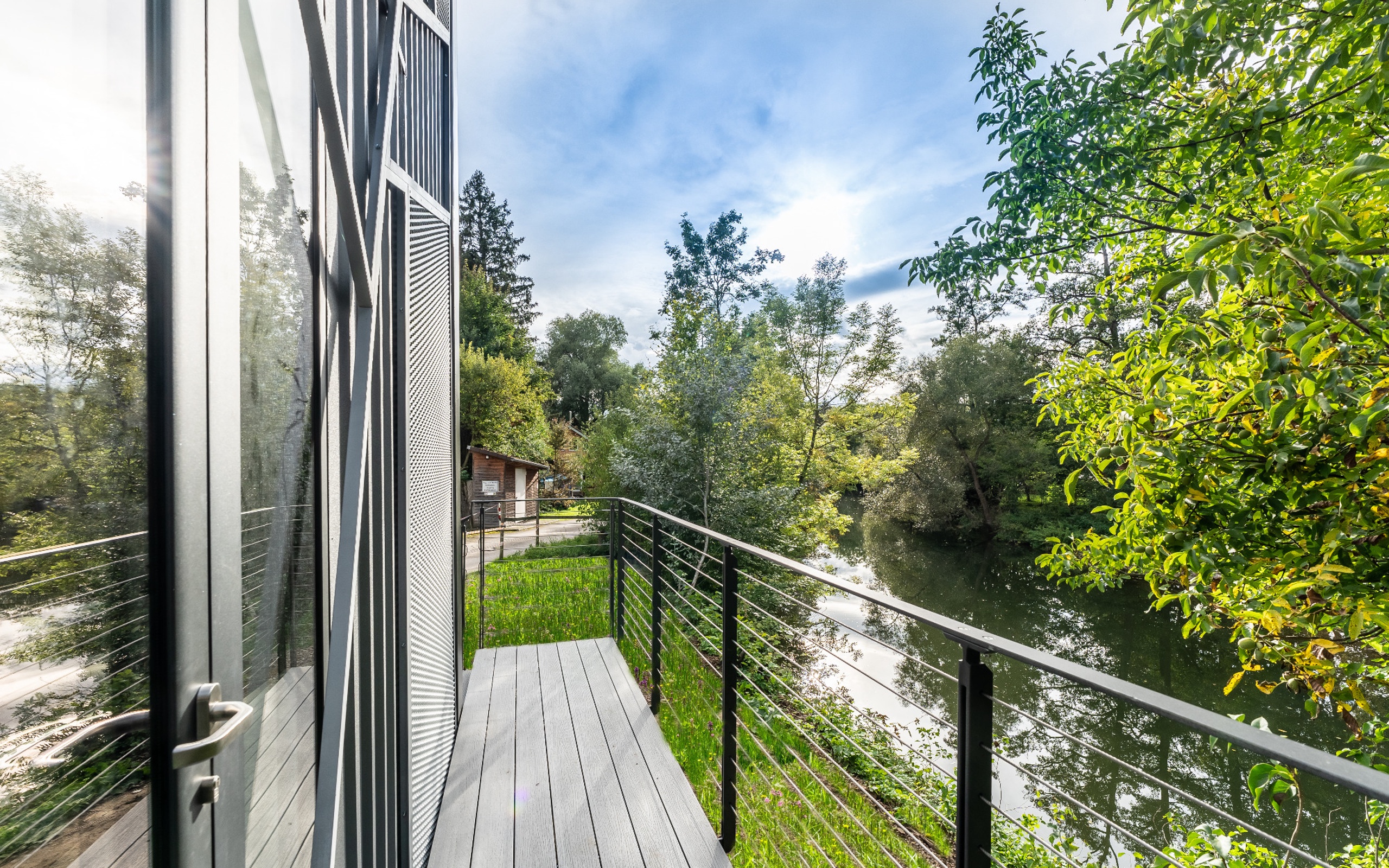 DQTower balcony overlooking the Neckar