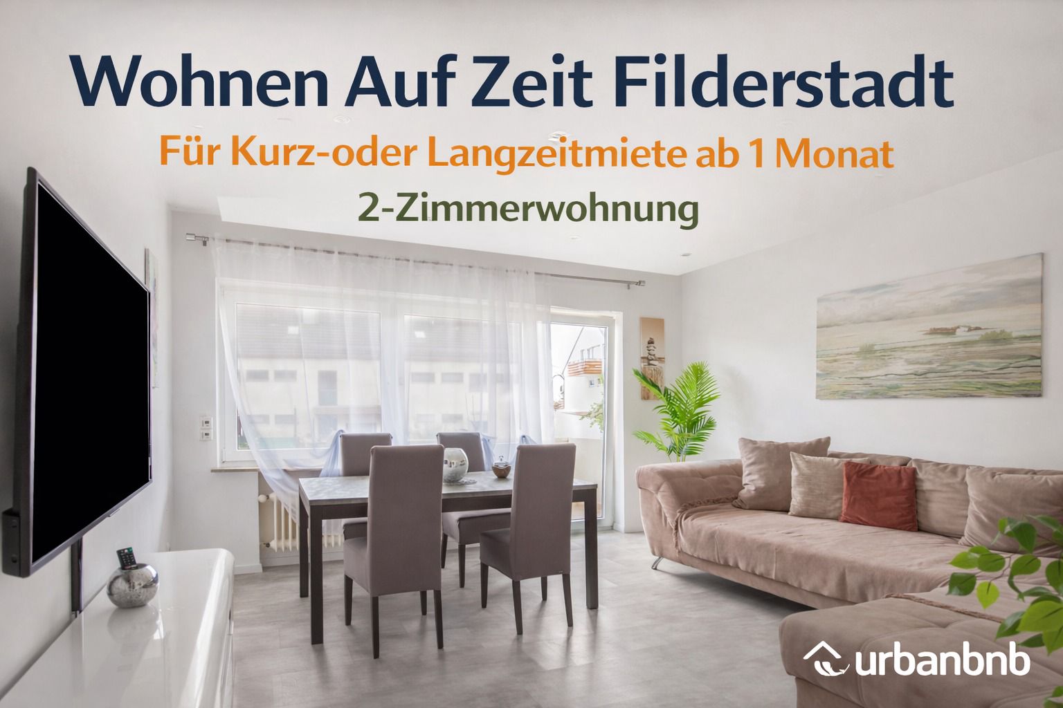 2-Zimmerwohnung möbliert in Filderstadt-Bernhausen