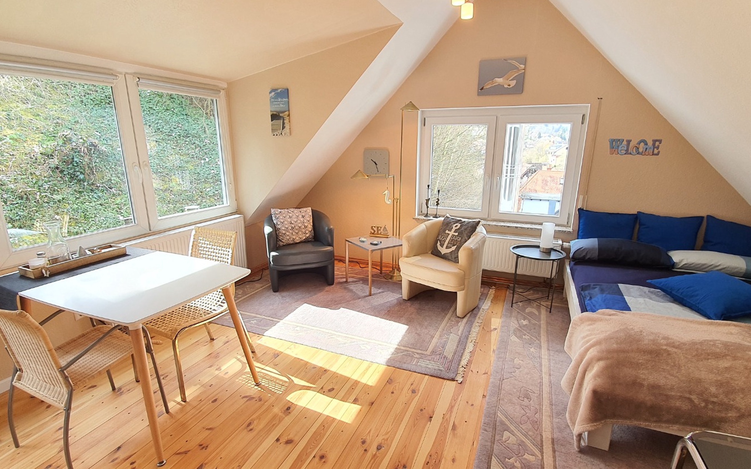 Möblierte 1-Zimmerwohnung in Waldenbuch im maritimen Stil