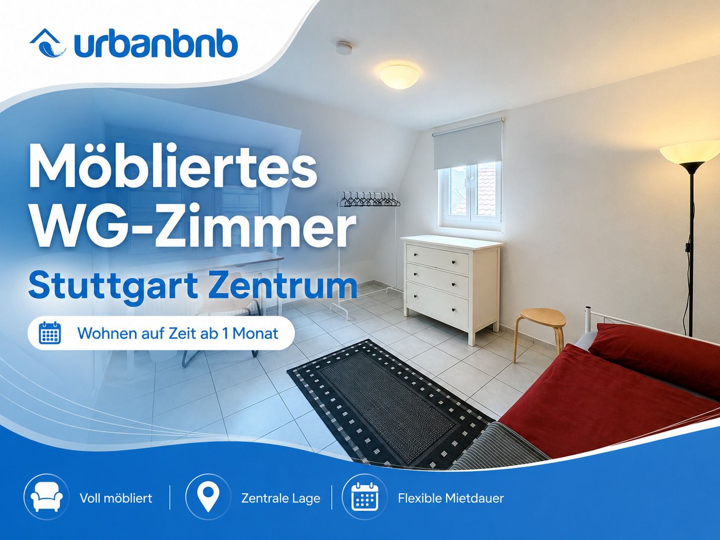 Möbliertes WG-Zimmer auf Zeit in Stuttgart Mitte