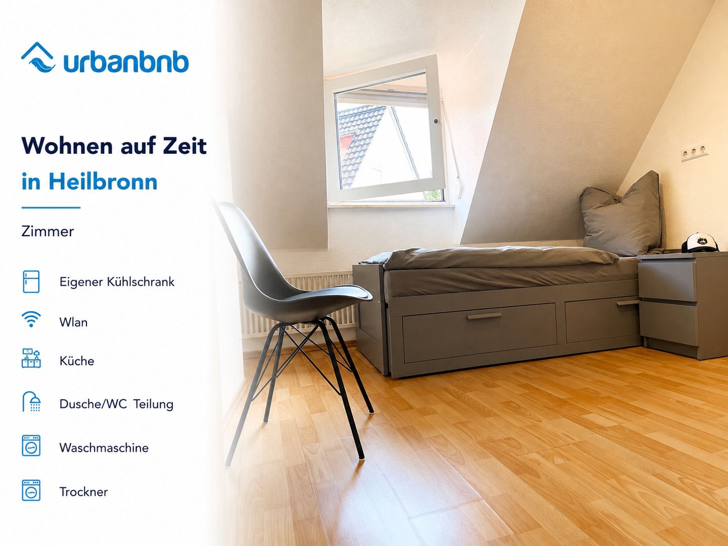 Bild zum angebotenen möblierten WG-Zimmer in Heilbronn-Sontheim