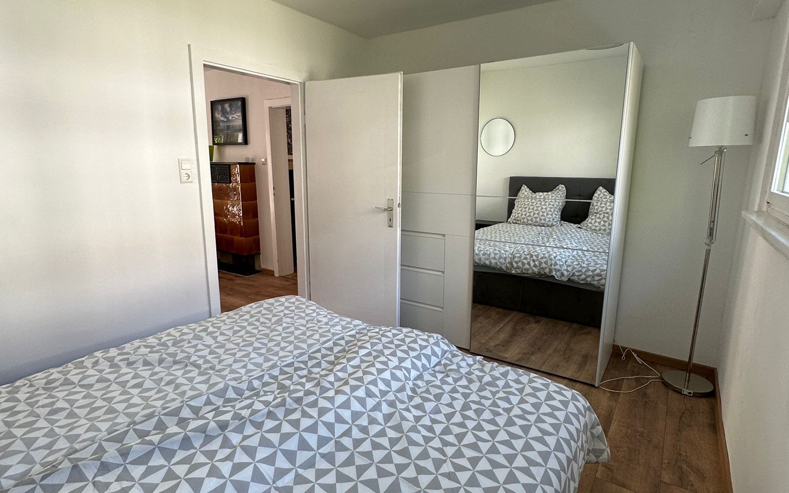 Living area of the furnished temporary apartment