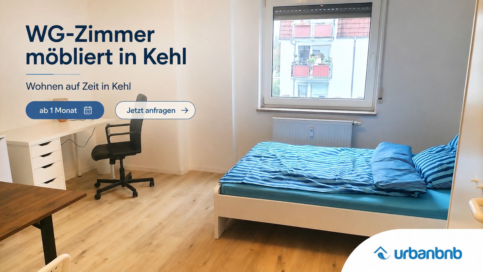 Möbliertes WG-Zimmer in Kehl bei urbanbnb