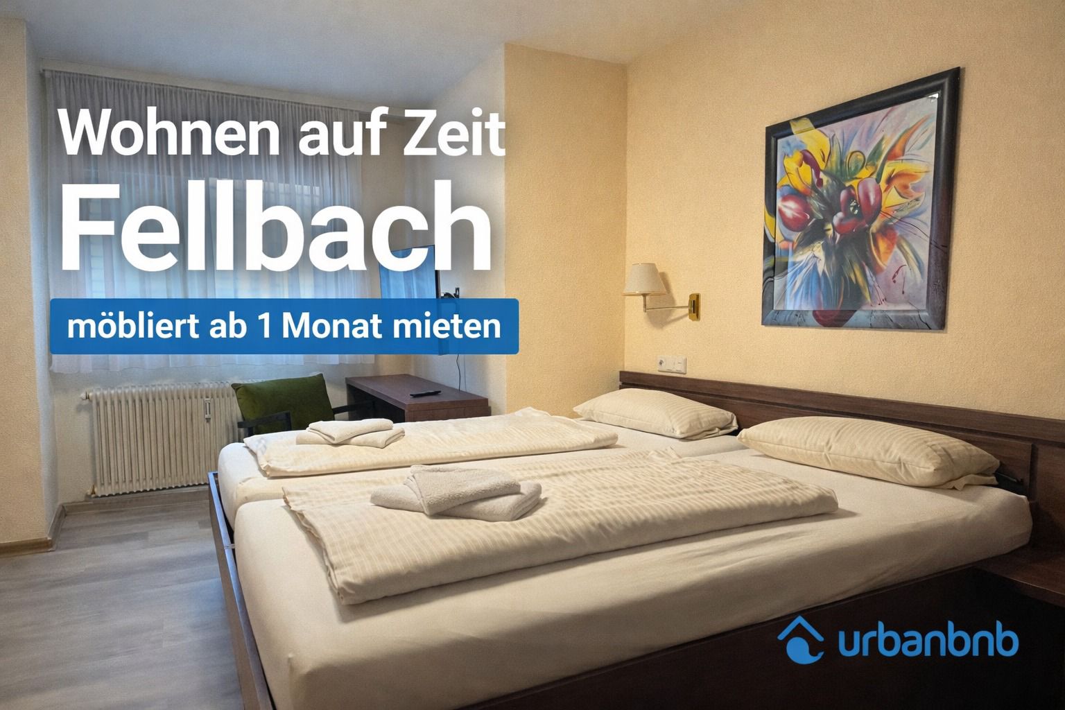 Möbliertes Apartment mit eigener Küche in Fellbach, circa 17 Quadratmeter