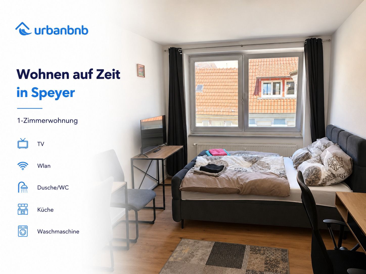 Möbliertes Apartment im Zentrum von Speyer als Beispiel für eine gut gelegene Mitarbeiterwohnung