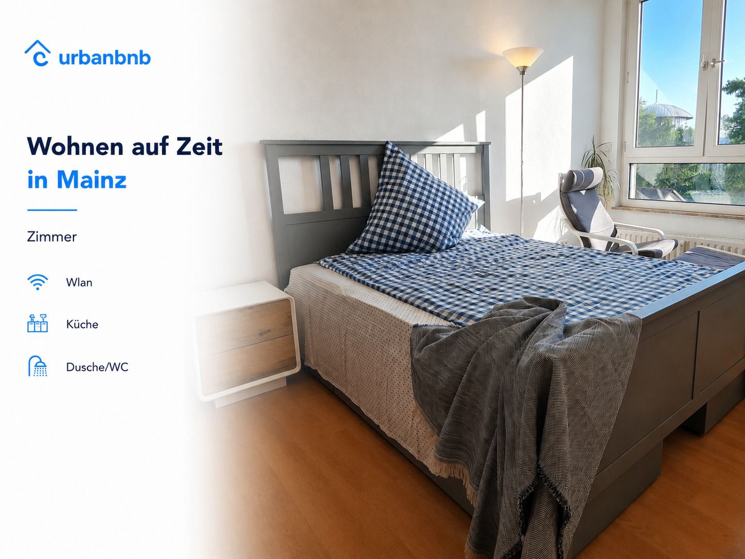 Möbliertes Zimmer in Mainz-Hartenberg-Münchfeld für Wohnen auf Zeit