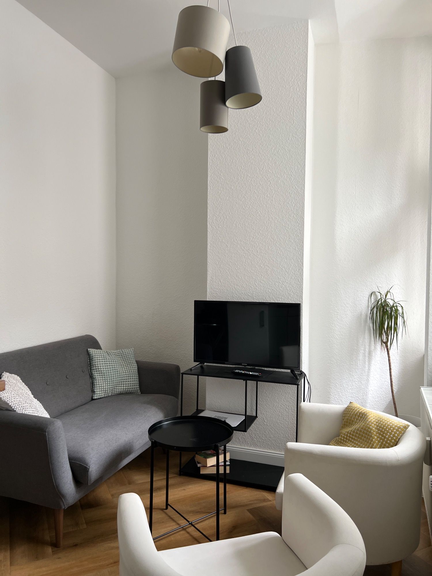 Wohnbereich der möblierten 2,5-Zimmerwohnung in Wiesbaden