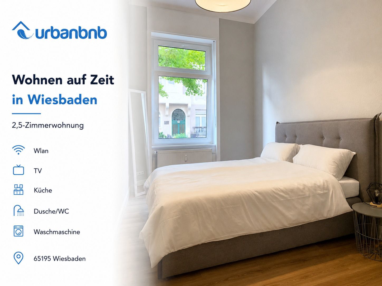 Ansicht der möblierten 2,5-Zimmerwohnung in Wiesbaden