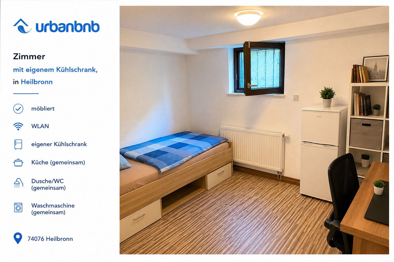 Möbliertes Zimmer auf Zeit in Heilbronn