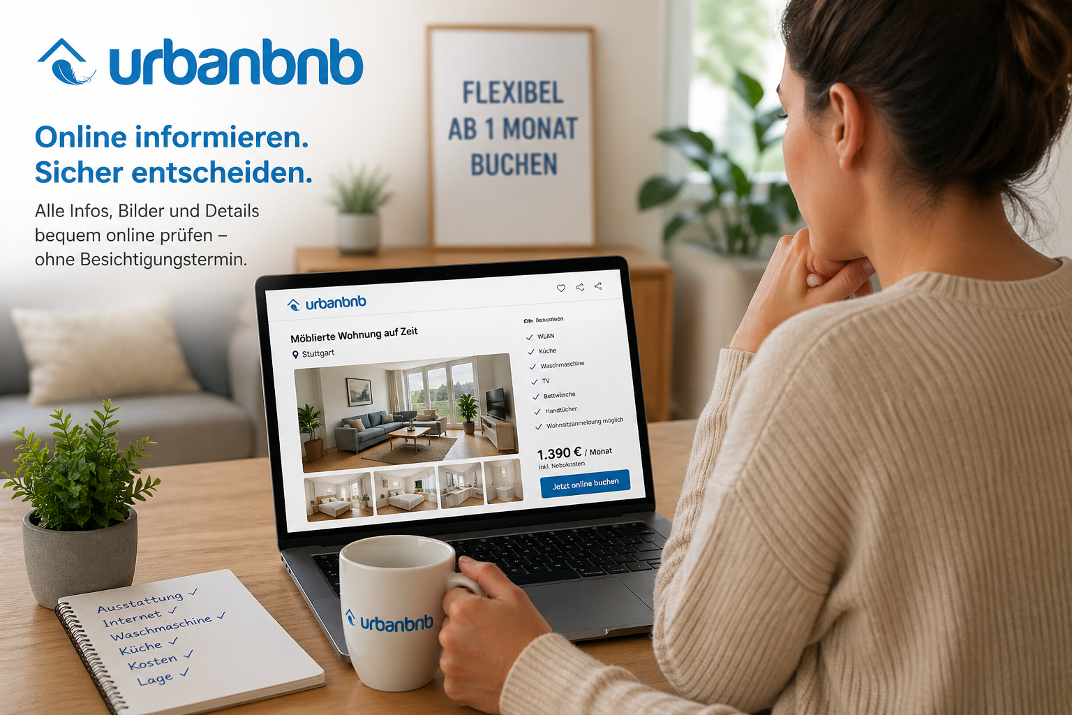 Online Entscheidung bei urbanbnb ohne Besichtigungstermin