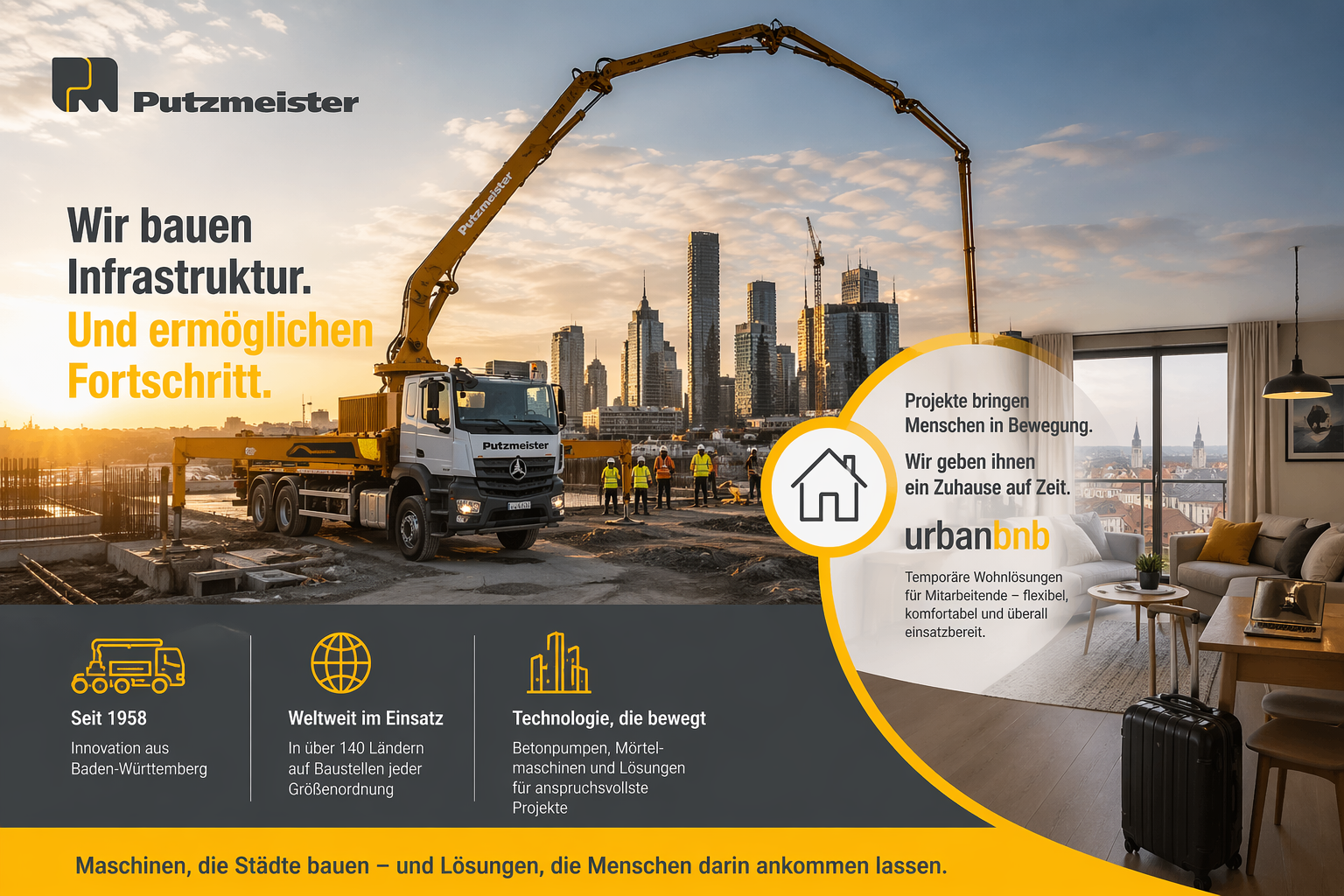 Putzmeister und modernes Wohnen auf Zeit