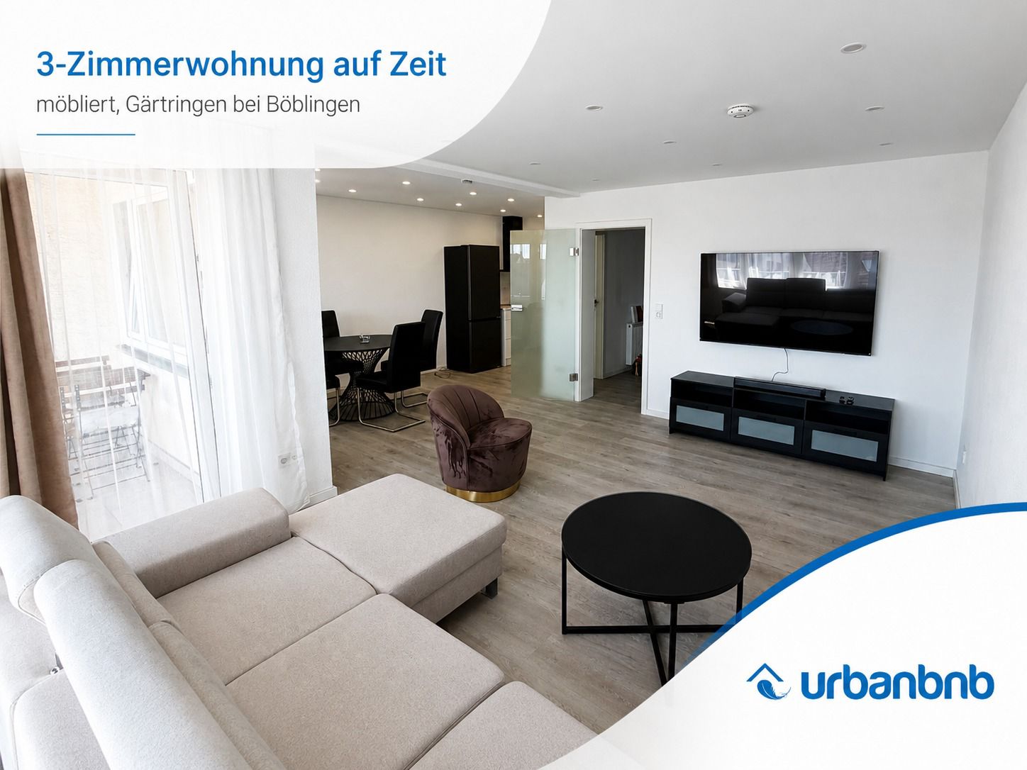 Möblierte 3-Zimmerwohnung auf Zeit in Gärtringen bei Böblingen